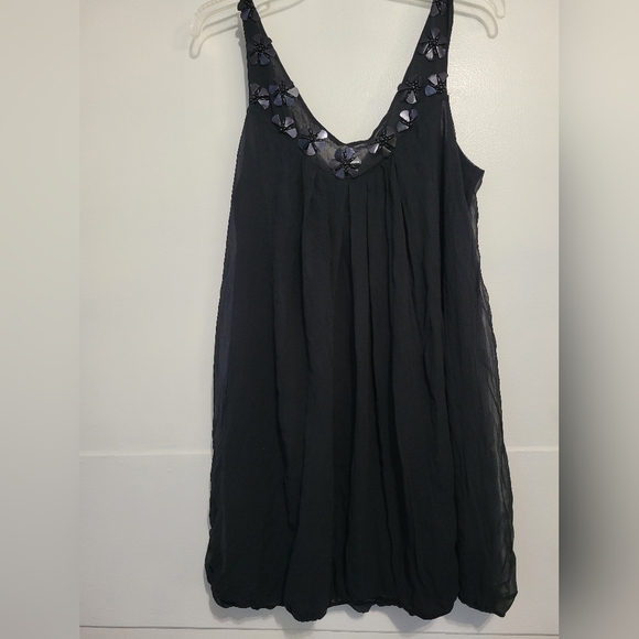 Shu Lami Women's Silk Little Black Dress Size Large NWT - Picture 1 of 9